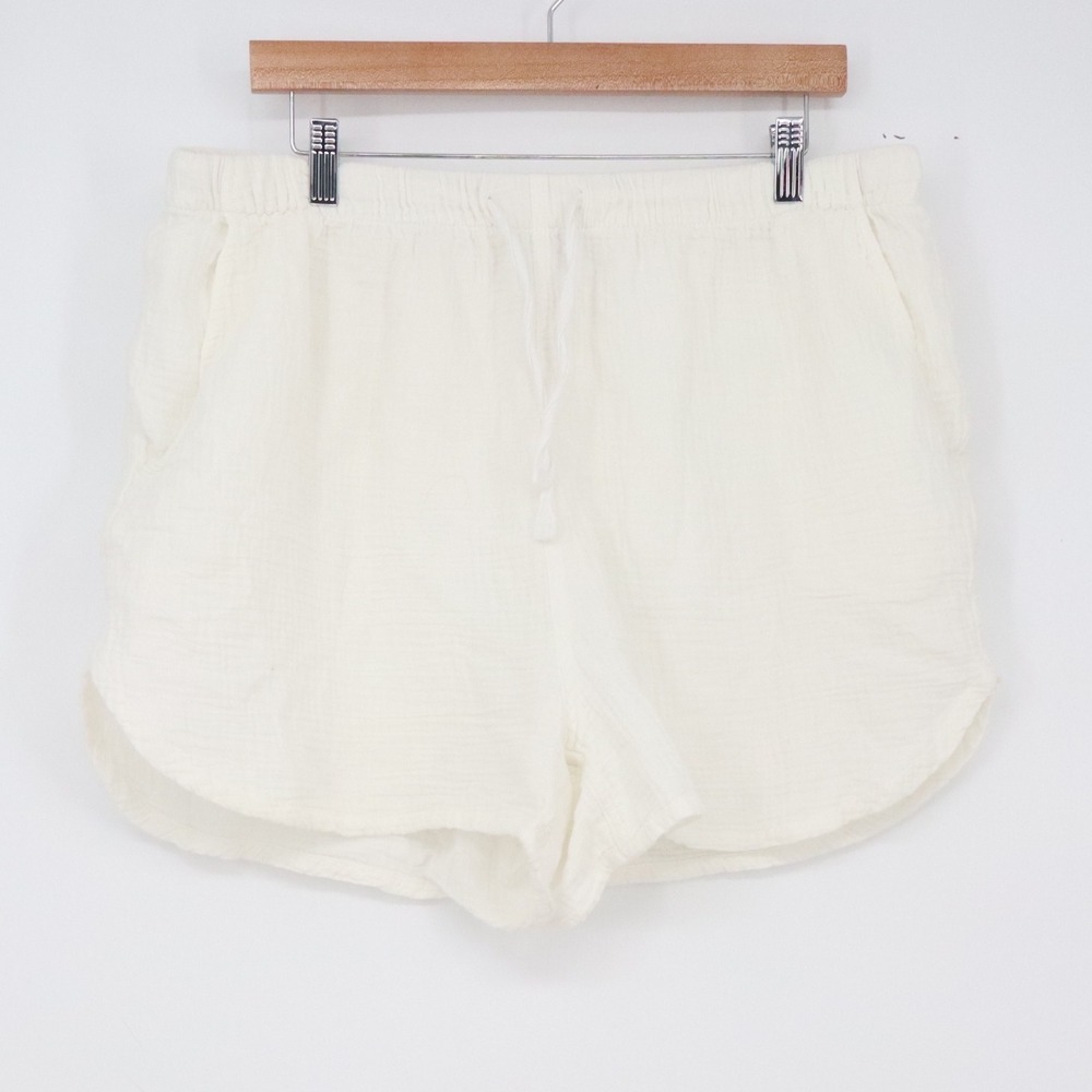 Stars Above Shorts Womens XL Gauze Pajama White Drawstring Cotton Excellent